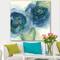 Designart - Blue Floral Poppies III - Cottage Gallery-wrapped Canvas